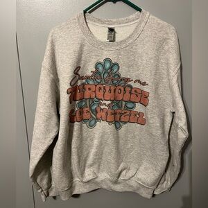 Koe Wetzel Christmas Grey Crewneck Size Medium